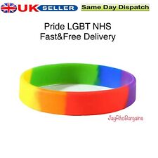 Lgbt silicone bracelet for sale  EXETER