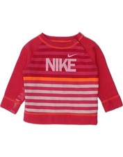 Moletom gráfico Nike bebê meninas 9-12 meses listrado rosa algodão BP09 comprar usado  Enviando para Brazil
