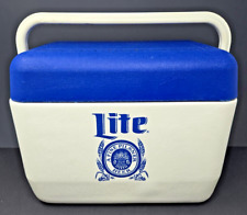 Vintage LITE Beer Gott Tote 12 Cooler Modelo 1811 Azul Branco com Pacote de Freezer de Gelo, usado comprar usado  Enviando para Brazil