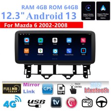 Rádio estéreo automotivo GPS para Mazda 6 12,3"" Android 13 suporte sem fio Carplay 4+64G comprar usado  Enviando para Brazil