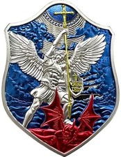 St. Michael Shield Dragonslayer Edition 2 oz Silber 2024 comprar usado  Enviando para Brazil