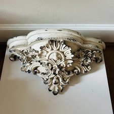 Usado, Prateleira vintage MCM Turner Mfg parede marfim meia lua decoração ornamentada regência comprar usado  Enviando para Brazil