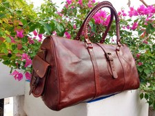 Usado,  Bolsa de ginástica feminina Vinatge nova de couro fim de semana durante a noite fim de semana comprar usado  Enviando para Brazil