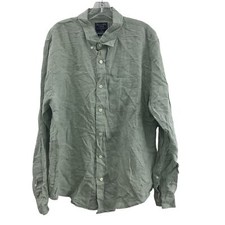 Camisa masculina Abercrombie & Fitch XL linho verde pálido com botões manga longa comprar usado  Enviando para Brazil