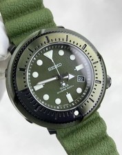 Relógio Seiko Diving Solar SNE552P1 verde 47mm pulseira de silicone 200M comprar usado  Enviando para Brazil