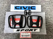 PARA HONDA CIVIC SEDAN 2022-2024 EMBLEMA PRETO BRILHANTE EMBLEMA DIANTEIRO TRASEIRO 5 PEÇAS comprar usado  Enviando para Brazil