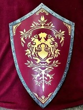 Escudo de aço medieval cavaleiro cruzado templário latão cruzado 24" escudo Halloween comprar usado  Enviando para Brazil