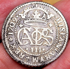 1709 Espanhol Barcelona Prata 2 Reais Troca de Bolso Americana MOEDA PISTAREEN comprar usado 1709 Espanhol Barcelona Prata 2 Reais Troca de Bolso Americana MOEDA PISTAREEN comprar usado  Enviando para Brazil