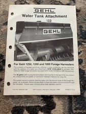 Acessório de tanque de água Gehl para colheitadeira de forragem folheto FCCA25 comprar usado  Enviando para Brazil