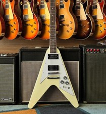 Guitarra elétrica Flying V anos 70 clássica branca jacarandá traste cromado hardware CH comprar usado  Enviando para Brazil
