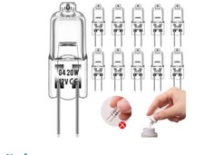 2 X Ampoule G4 Halogène 20 W 12V 2900K Blanc Chaud Eclairage Lustre Lampe Maison comprar usado  Enviando para Brazil