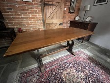 Oak trestle table for sale  CHARD