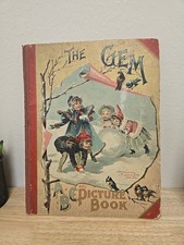 1898 Vintage Book: The Gem ABC And Picture Book By Mcloughlin Brothers, usado comprar usado  Enviando para Brazil
