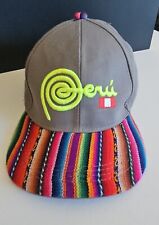 PERU BORDADO COLORIDO LINDO CHAPÉU AJUSTÁVEL BONÉ RETRÔ EXCELENTE ESTADO comprar usado  Enviando para Brazil
