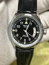 Relógio automático masculino WINNER data automática relógios mecânicos pulseira de couro preto, usado comprar usado  Enviando para Brazil