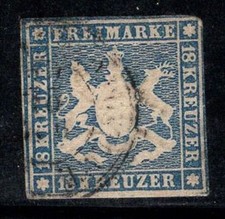 Wurttemberg 1859 michel usato  Bitonto