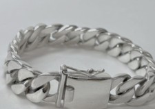 Silver curb cuban for sale  LEATHERHEAD