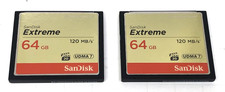 DOIS CARTÕES DE MEMÓRIA FLASH COMPACTOS SANDISK EXTREME 64GB comprar usado  Enviando para Brazil