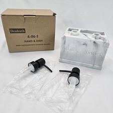 Conjunto de dispensador de sabão para mão e louça para pia de cozinha, sabonete duplo aparência mármore branco comprar usado  Enviando para Brazil