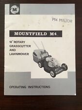 Mountfield operating instructi for sale  BRISTOL