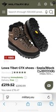 Lowa tibet gtx for sale  BISHOP AUCKLAND