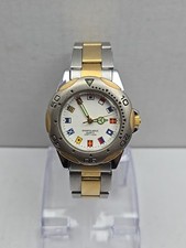 Relógio feminino vintage imagem mais nítida náutico 12 bandeiras moldura rotativa nova bateria comprar usado  Enviando para Brazil