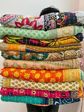 Lote por atacado colcha kantha colcha indiana vintage colchas algodão lance cobertor Ralli , usado comprar usado  Enviando para Brazil