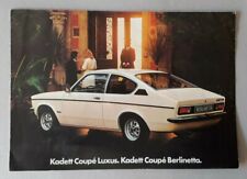 Opel kadett brochure for sale  BOURNE