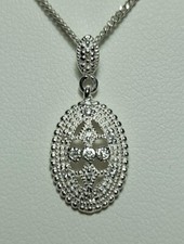 Silver cubic zirconia for sale  LONDON