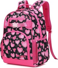 Mochila Escolar Infantil Rosa con Corazones para Niñas 6-10 Años comprar usado  Enviando para Brazil