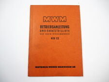 Mwm dieselmotor betriebsanleit gebraucht kaufen  Merseburg