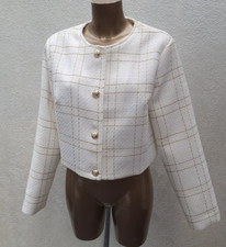 White tweed blazer for sale  PRESTON