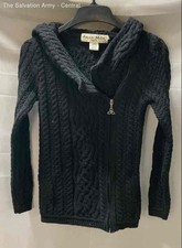 Suéter feminino Aran Mor preto lã manga longa com capuz zíper completo tamanho XS comprar usado Suéter feminino Aran Mor preto lã manga longa com capuz zíper completo tamanho XS comprar usado  Enviando para Brazil