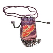 Beaded purse red for sale  Logansport