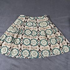 Hilos intrigantes para mujer talla 14 beige y verde azulado floral lino geométrico línea A segunda mano  Embacar hacia Mexico