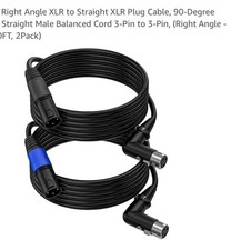Usado, Cabo de extensão de microfone XLR ângulo reto fêmea para macho reto 90 graus... comprar usado  Enviando para Brazil