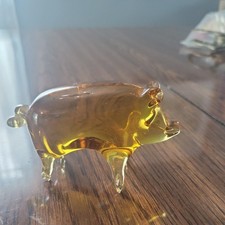 Amber glass pig for sale  Cleveland