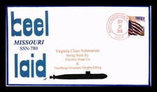 SELOS DR JIM CAPA NAVAL DOS EUA MISSOURI SSN-780 QUILHA COLOCADA SUBMARINO CLASSE VIRGÍNIA comprar usado  Enviando para Brazil