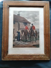 Lithographie scène chasse d'occasion Lithographie scène chasse d'occasion  Mortrée