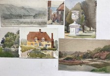 Group vintage watercolours for sale  UK