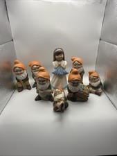 Conjunto de 8 gnomos de jardim de cerâmica vintage dos anos 70 - anões de gramado vintage retrô lote de quintal comprar usado Conjunto de 8 gnomos de jardim de cerâmica vintage dos anos 70 - anões de gramado vintage retrô lote de quintal comprar usado  Enviando para Brazil