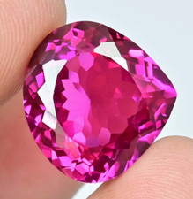 Usado, Pedra preciosa solta impecável natural framboesa rosa rodolita 24,90 quilates com certificação de pera comprar usado  Enviando para Brazil
