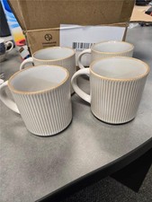 Usado, = Conjunto de 4 xícaras de café com alça para máquina de lavar louça e cofre para micro-ondas Famiware comprar usado  Enviando para Brazil