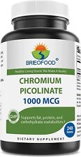 Comprimidos 240 comprimidos de picolinato de cromo Brieofood 1000 mcg, usado comprar usado  Enviando para Brazil