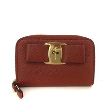 Carteira Salvatore Ferragamo Vara fita couro moeda vermelha/7BH1655 comprar usado  Enviando para Brazil