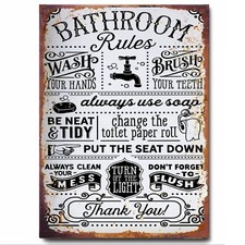 Bathroom rules vintage for sale  GLASGOW