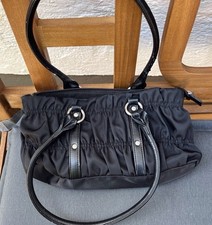Schwarze stoff handtasche gebraucht kaufen  Weilheim