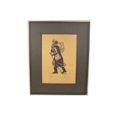 Tapete estampado E Singer homem andando com bengala edição limitada 10 out 100 vintage comprar usado  Enviando para Brazil
