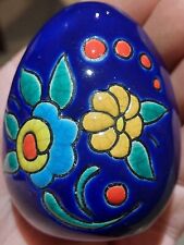 Oeuf bleu fleurs d'occasion  Montigny-le-Bretonneux