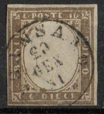 1861 sardegna n.14cg usato  Solza